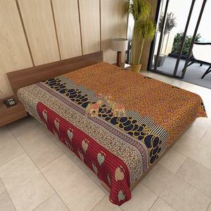 Edredones Kantha de algodón hechos a mano Vintage impreso colorido viejo Sari Kantha para uso en hoteles - Product Image 5