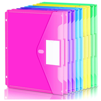 Carpeta de Archivo de Plástico con 3 Orificios y Cierre Hermético, Tamaño Carta, con Etiqueta