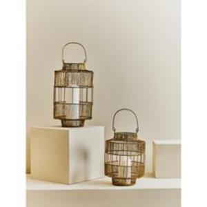<b>Moroccan</b>-inspired iron <b>lantern</b> with stunning arabesque detailing and antique bronze finished for exotic ambiance - Product Image 4