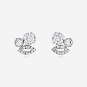 Trendy Classic Ethnic Alloy <b>Earrings</b> 192760 <b>Studs</b> with Flower Tassel Number Shapes Bezel Setting <b>Amber</b> for Party Wedding Gift - Product Image 6