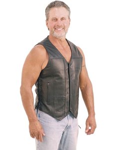 Chaleco de cuero con cremallera a la moda, chaqueta de cuero sin mangas, chaleco de Pu con Bolsillos y cuello vuelto, Chaleco de cuero, chaleco personalizado - Product Image 5