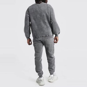 Survêtement personnalisé en coton délavé pour homme, 100% coton, fournisseur de survêtements OEM/ODM, survêtements imprimés avec des motifs personnalisés, dernier design - Product Image 5
