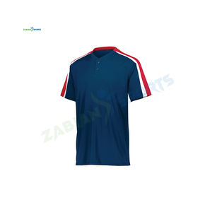 Ensembles de maillots de baseball à rayures personnalisables avec broderie, respirants, 100% polyester, vêtements de sport en vente à bon prix - Product Image 2