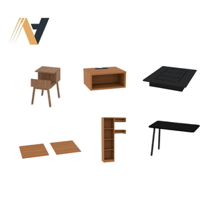 เฟอร์นิเจอร์ห้องรับแขกที่ดีที่สุดเฟอร์นิเจอร์ MDF พร้อมที่เก็บแบบบูรณาการสำหรับโรงแรมแฟร์ฟิลด์ทำเองในเวียดนาม - Product Image 3