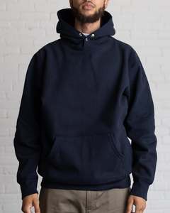 เสื้อมีฮู้ดผ้าฟลีซถักแบบสวมหัวเปิดไหล่โอเวอร์ไซส์ของผู้ชาย - Product Image 6