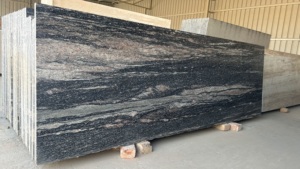 Dalle de granit noir Aqua IM de granit du sud de haute résistance polie pour l'usage extérieur intérieur durable pour le plancher de partie supérieure du comptoir - Product Image 2