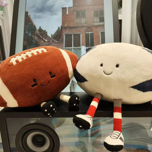 Jelly <b>Cat</b> Rugby Plush Toy Kid's Ball Stuffed Animal for Cushion & <b>Sofa</b> Use - Product Image 1