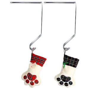 Lot de 6 cintres en métal argenté Crochets d'ornement de Noël Cintre décoratif Support de stock en métal de la plus grande qualité - Product Image 4