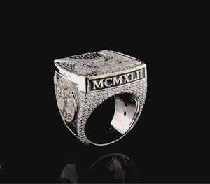 Anillo de Plata de Ley 925 con Letra Personalizada, Diamante Moissanita VVS de Corte Redondo, Chapado en Rodio, Estilo Hip Hop, Lujoso, para Uso Unisex - Product Image 6
