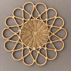 Mantel Individual de mesa de ratán duradero para vajilla de comedor, platos de cargador de ratán para diseño de mesa de boda, mantel Individual de ratán Natural - Product Image 6