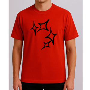 T-shirts unisexes pour hommes en coton 100% rouge décontracté avec impression numérique personnalisée, tissu jersey 180 grammes, logo sur le devant - Product Image 3