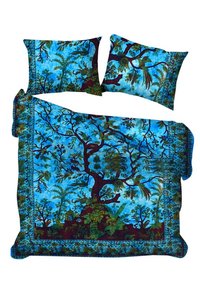 Comforter Queen Size Cotton Beautiful Elephant Tree <b>Duvet</b> Cover Quilt Pillow Cover Reversible Animal Print By Indian Consigners - Product Image 6