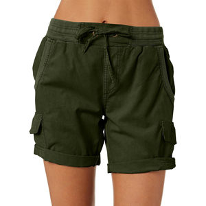 Custom Breathable Button Closure Sports Beach <b>Short</b> Summer Elastic Patchwork Soft Plus Size <b>Women's</b> <b>Cargo</b> <b>Shorts</b> Gym Biker - Product Image 1