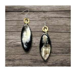 Boucles d'oreilles en corne de buffle pour filles, boucles d'oreilles pour femmes, bijoux en corne, corne naturelle pour femmes, haute qualité - Product Image 6