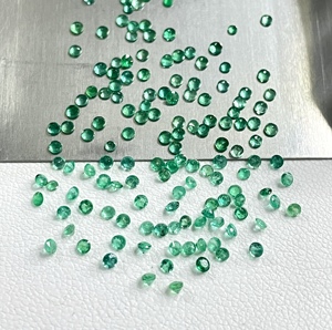 Mejor Precio, Esmeralda Zambiana 100% Natural, Corte Redondo, 1.20-1.80mm, Color Verde Medio, Piedras Preciosas Sueltas para Hacer Collares y Pulseras - Product Image 4