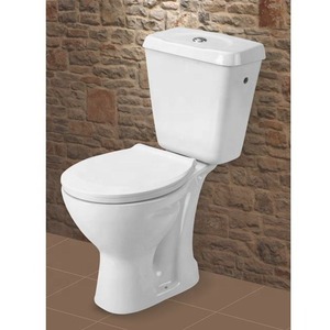 Cuvette de toilette moderne à double chasse deux pièces entrée d'eau en céramique sur le côté du réservoir P-Trap salle de bain WC placard de Twyford pour le Ghana - Product Image 6