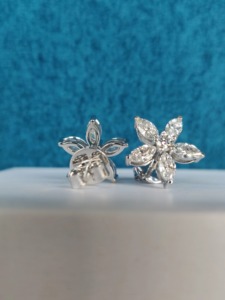 Boucles d'oreilles clous en diamant moissanite taille marquise style moderne avec plaqué or 9 carats argent 925 bijoux fins pour femmes à bas prix - Product Image 5