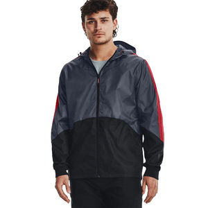Chaqueta Impermeable con Capucha para Hombre, Estilo Urbano, con Estampado de Letras, Lona Impermeable, Transpirable y Duradera de Nailon para Uso Diario - Product Image 1