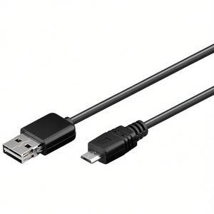 Black 0.6m Easy Hi-Speed <b>USB</b> <b>2.0</b> <b>Cable</b> with a Plug and Micro B Plug Hi-Speed <b>USB</b> Gadget for Convenient Use - Product Image 2