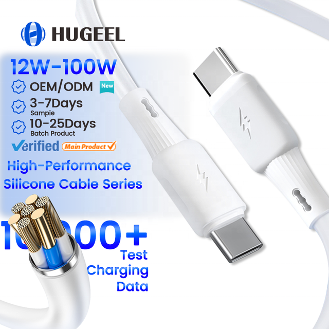 Factory Wholesale 100W Type C Cable Fast Charging High Quality USB-C Data Transfer Cable for Original Phone Laptop Tablet Cable