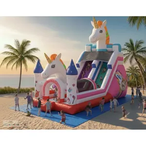 Tobogán Inflable Gigante de Jirafa para Parque de Diversiones - Product Image 4