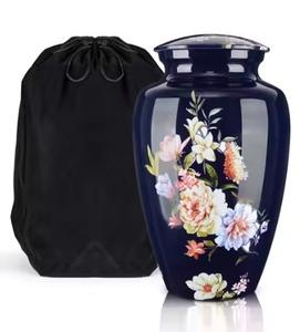 Urnes à cendres décoratives en métal Conteneurs de crémation faits à la main pour les êtres humains - Product Image 6