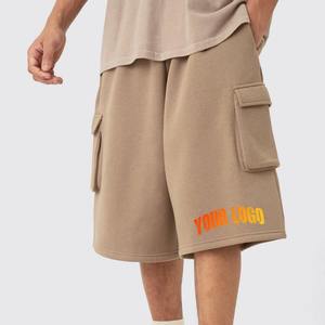 Fait sur mesure 100% coton français éponge coupe ample tenue décontracté Cargo sweat Shorts été Jogger Gym Shorts pour hommes - Product Image 1