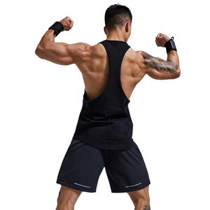 Débardeurs conception personnalisée fabricant hommes blanc surdimensionné gilet 95% coton 5% Spandex col rond sérigraphie débardeurs hommes - Product Image 6