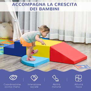 HOMCOM-Juego de 4 bloques de construcción de plástico blando para niños de 1 a 3 años - Product Image 4