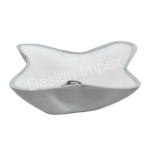 Tazón para Servir Dulces y Caramelos, Apto para Contacto con Alimentos, Tazón de Esmalte Blanco, Artículos para Fiestas y Eventos, Decoración de Mesa - Product Image 5