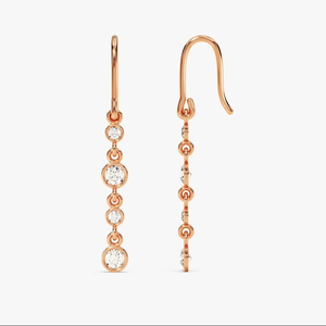 925 argent Sterling topaze blanche pierres précieuses boucles d'oreilles bijoux à la main Style Boho boucles d'oreilles bijoux pour femmes cadeau de mariage pour femme - Product Image 1