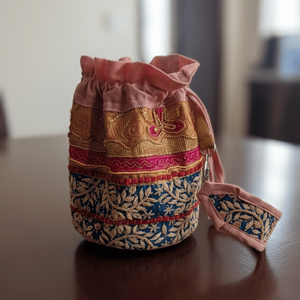 Rangriti Floral Embroidered Potli <b>Bag</b> <b>Charm</b> - Product Image 6