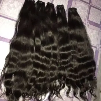 RAW HAIR BUNDLES NATURAL TEXURE UNPROCESSED HAIR NO TANGLE NO SHEDDING INDIAN HAIR MACHINED DOUBLE WEFTED BEST QUALITY