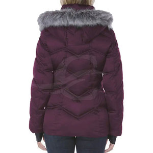 Chaqueta Acolchada de Mujer de Manga Larga con Diseño Nuevo, Cierre de Cremallera, Transpirable, de Nailon/Poliéster, Personalizable, con Cuello Mao, para Invierno, Color Sólido - Product Image 3