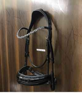 Fabricant de bride de cheval en cuir naturel indien de qualité Fabricant de bride roulée en cuir - Product Image 1