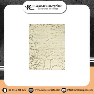 Tapis artisanal de luxe, grand, moelleux, antidérapant, toutes saisons, 100% soie de bambou, chef-d'œuvre artisanal, poils coupés, poils moyens, brodé - Product Image 2