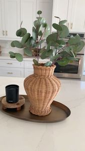 Vietnamese Supplier High Quality Good Round Rattan Weave Vase Suitable for Home Decoration - Product Image 3