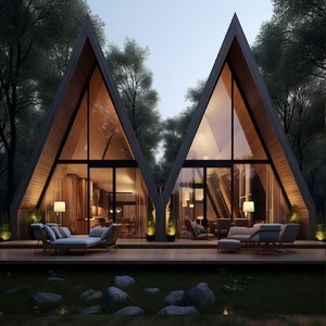 Luxury Modern <b>Triangle</b> <b>Wood</b> Bungalow for Villa Kitchen Bathroom Hotel Living Room Bedroom Office Building Application - Product Image 4