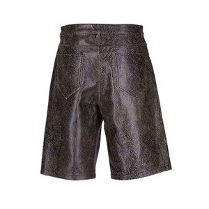 Shorts en cuir véritable décontractés neufs pour hommes, longueur genou, de haute qualité, coupe ajustée, séchage rapide, respirants - Product Image 6