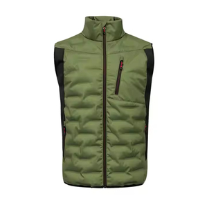Nueva llegada de los hombres de alta calidad de estilo Casual Puffer chaleco hecho a medida bajo MOQ invierno Nylon Shell tejido de punto de lana Material Logo - Product Image 1