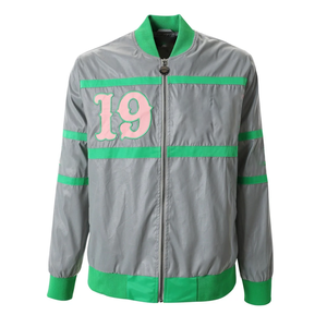 Veste bomber réfléchissante réversible respirante 3M, vente en gros OEM, streetwear grec pour fraternités, unisexe, imperméable, soie/coton - Product Image 1