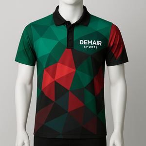 เสื้อลายทางสำหรับประสิทธิภาพการพิมพ์ทั้งหมด100% โพลีเอสเตอร์ดูดซับความชื้นแขนสั้นกระดุมกระเป๋ายาว - Product Image 1