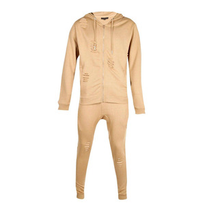 <b>Top</b> Trending OEM Wholesale Men's <b>Distressed</b> Tracksuit Latest Casual Use Breathable Stylish 100% Cotton Eco-Friendly Streetwear - Product Image 1
