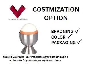 Customized <b>Logo</b> Portable Stainless Steel Egg Cup Elegant Egg Holders and Stands to Start Your Day in Style - Product Image 3