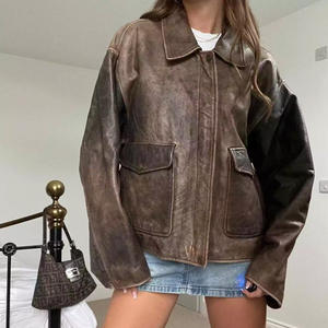 Diseña Tu Propia Chaqueta de Cuero Genuino para Mujer, Chaquetas de Cuero de Alta Calidad, Ecológicas, Transpirables y de Secado Rápido, Nuevo Diseño - Product Image 3