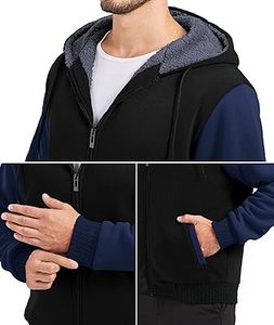 Sudadera con Capucha Casual de Invierno para Hombre, Lavado Ácido, Color Sólido, 100% Algodón, Felpa, Corte Regular, Transpirable, Ecológica, con Bolsillo, Ropa de Moda - Product Image 2