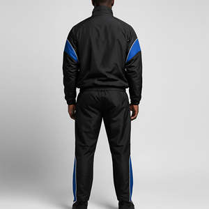 Conjunto de Traje Deportivo Transpirable de Invierno con Ribete Lateral, Chaqueta de Algodón con Cierre Personalizado y Pantalones, 2 Piezas, Premium - Product Image 2