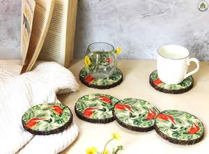 Rustic Wooden Bohemian Style Handcrafted Eco-Friendly Coaster Smooth Surface Customized Design for Decorative Use <b>Cheap</b> Price - Product Image 6