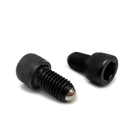 PANQI QT-805 Carbon Steel Ball Plunger Inner Hexagon Thread Slingshot Plunger Ball Wheels Thread Inserts Black Industrial Use
