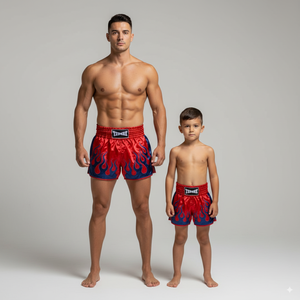 Short Muay Thai personnalisé et personnalisé, short OEM en satin léger d'usine pour les combats de boxe et de MMA - Product Image 1